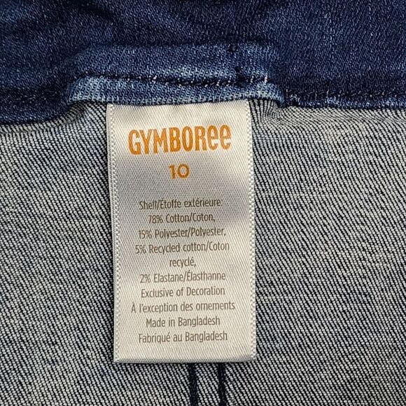 Gymboree Girls Future Artist Embroidered Blue Denim Overalls Dress Size 10 - Picture 6 of 10